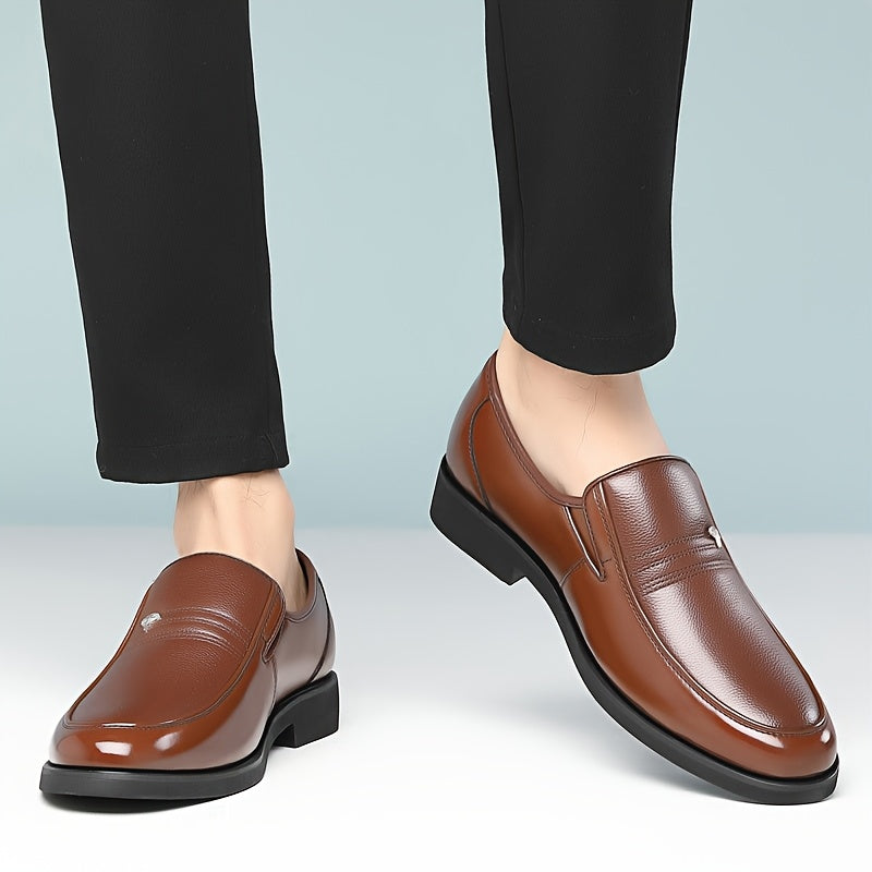 Men’s Leather Dress Shoe Loafers – Lightweight Breathable Slip-On Shoes